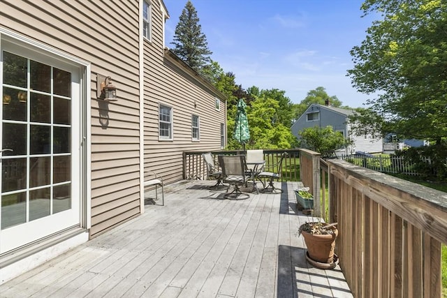 25 Hamilton Rd, Northborough, MA 01532 - wooden terrace featuring outdoor dining space