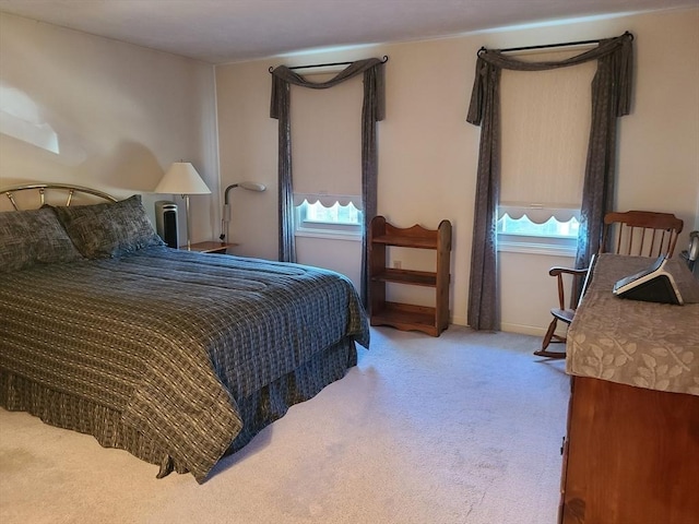 bedroom featuring carpet