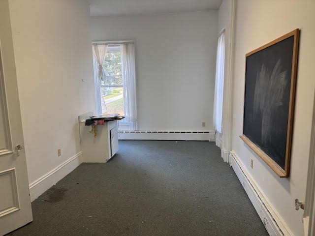 empty room with baseboard heating