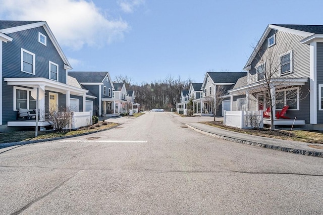 view of street with a residential view