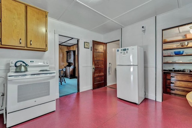 kitchen featuring white appliances