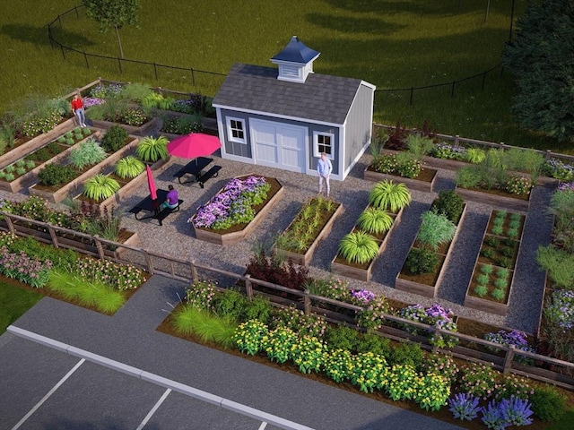 view from above of property