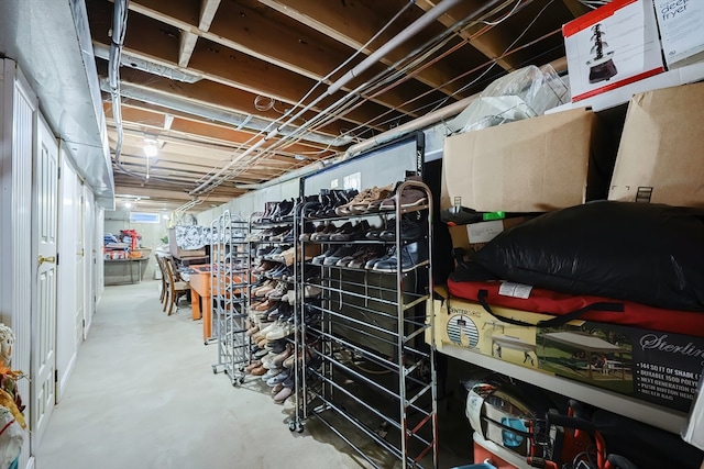 view of storage room