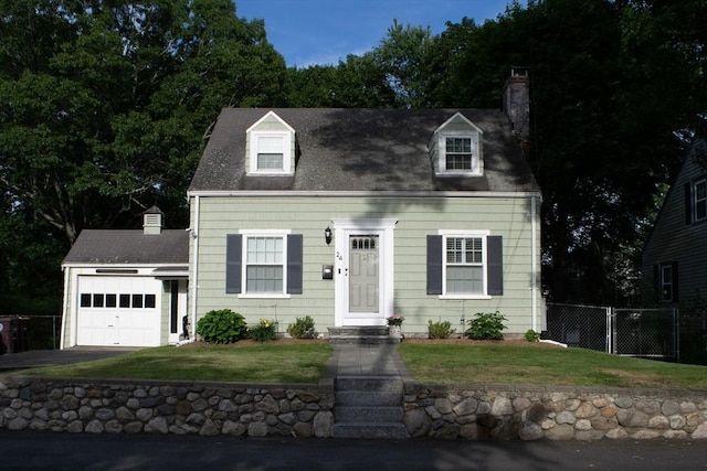 24 Garey St, Weymouth, MA 02189 - cape cod home with a chimney and an attached garage