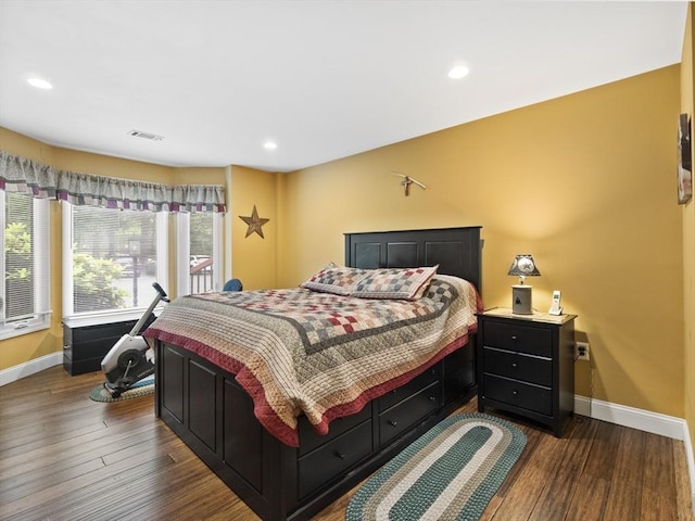 770 Salisbury Unit 302, Worcester, MA 01609 - bedroom with dark wood-style floors and recessed lighting