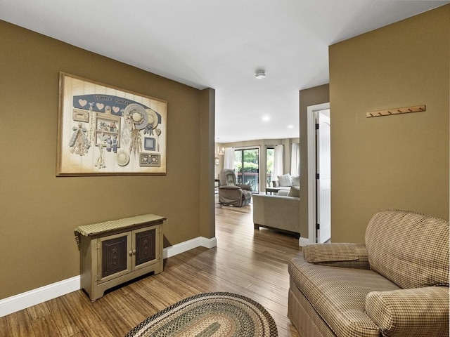 770 Salisbury Unit 302, Worcester, MA 01609 - sitting room featuring wood finished floors and recessed lighting