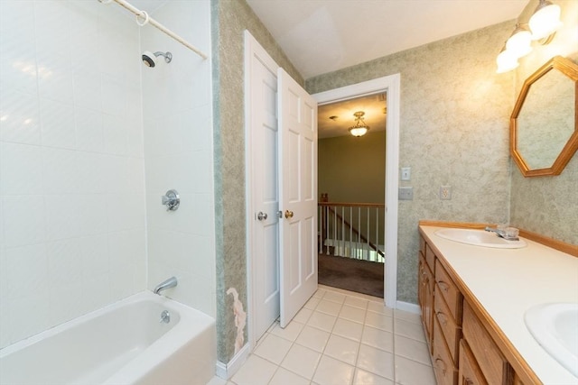 10 Eagle Rd, Winchendon, MA 01475 - full bath with shower / washtub combination, double vanity, and tile patterned flooring