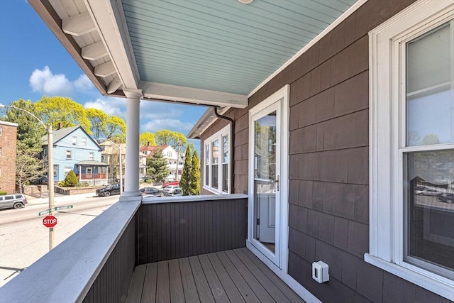 deck featuring a residential view