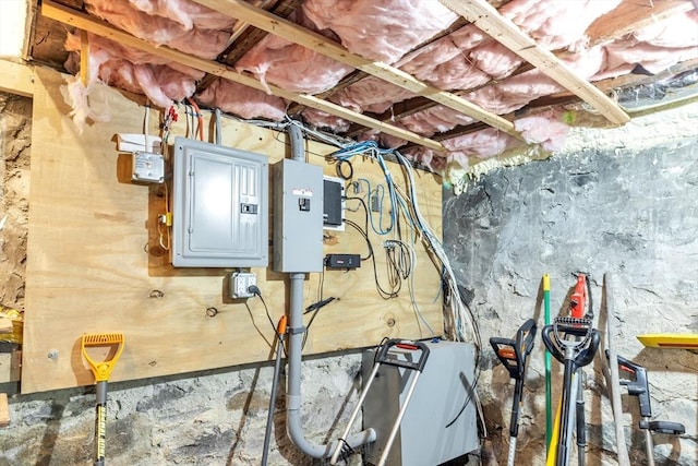 utility room with electric panel