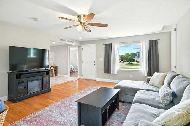 606 Granby Rd, South Hadley, MA 01075 - living area featuring wood finished floors and ceiling fan
