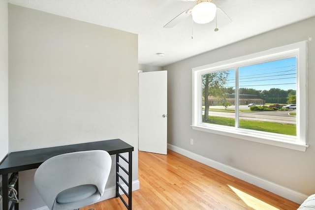 606 Granby Rd, South Hadley, MA 01075 - office featuring light wood finished floors and a ceiling fan