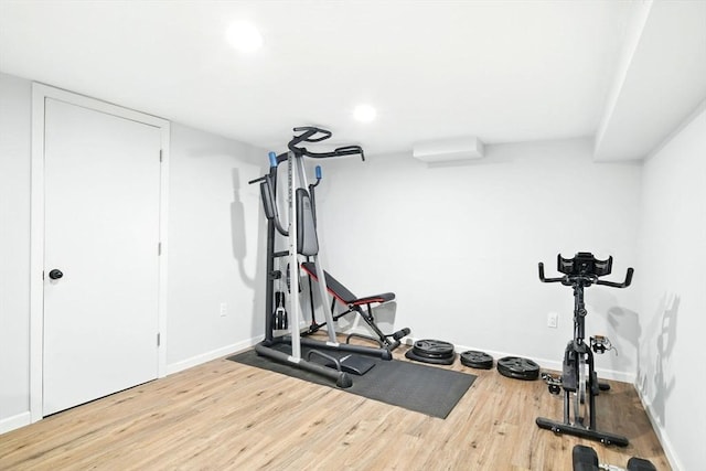 606 Granby Rd, South Hadley, MA 01075 - exercise room with wood finished floors and recessed lighting