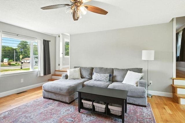 606 Granby Rd, South Hadley, MA 01075 - living area with wood finished floors and ceiling fan