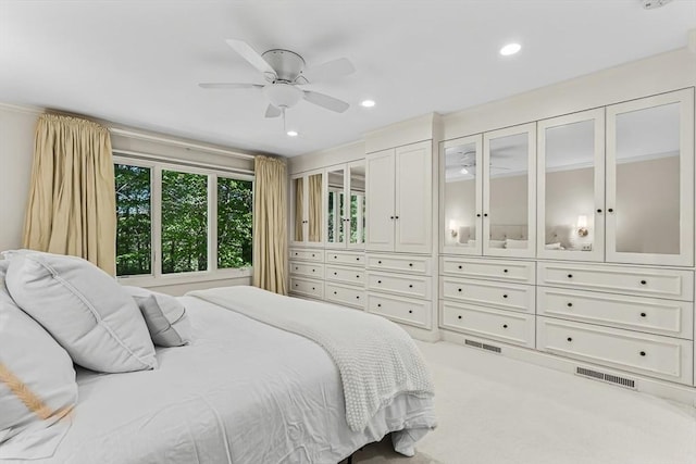 1003 Wisteria Way Unit 1003, Wayland, MA 01778 - bedroom featuring recessed lighting, ceiling fan, and carpet flooring