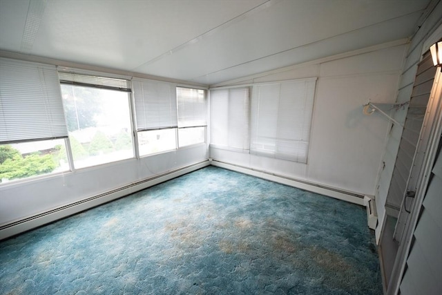 102 Margin St, Salem, MA 01970 - carpeted spare room featuring lofted ceiling and a baseboard radiator