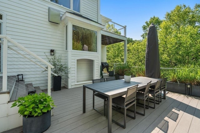 69 Princeton Rd, Brookline, MA 02467 - deck with outdoor dining area
