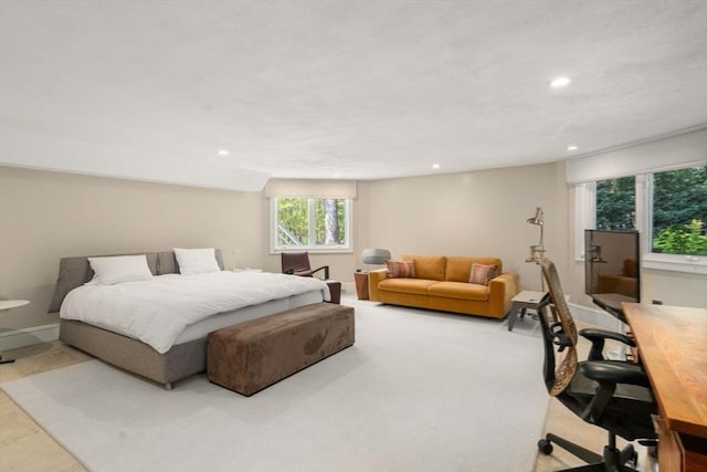 69 Princeton Rd, Brookline, MA 02467 - bedroom featuring recessed lighting and baseboards