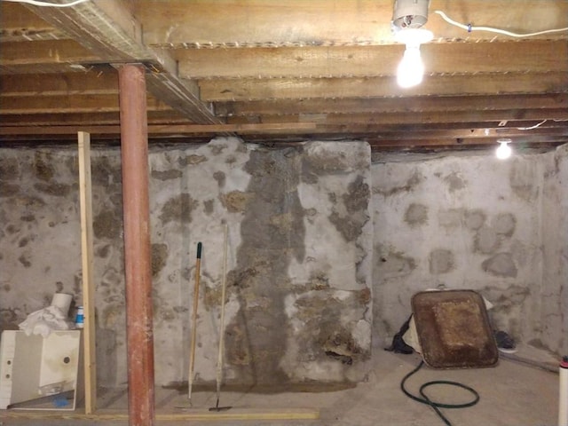 view of basement