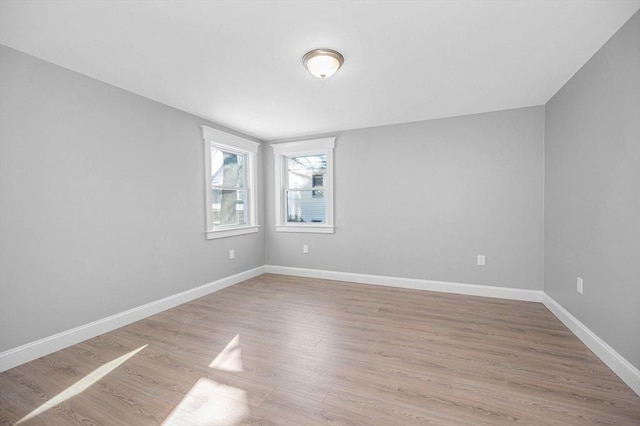 empty room featuring light hardwood / wood-style flooring