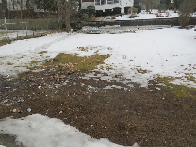 view of snowy yard