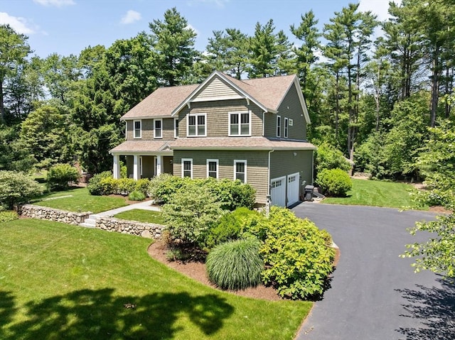 260 Beaver Dam Rd, Scituate, MA 02066 - view of front of property featuring an attached garage, driveway, and a front yard