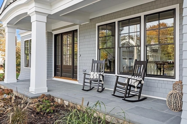 exterior space featuring a porch