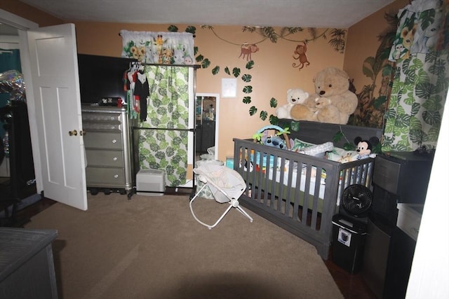 bedroom with carpet