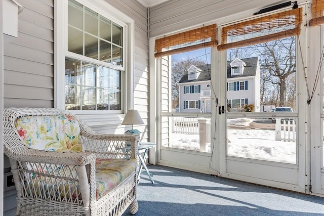 view of sunroom / solarium