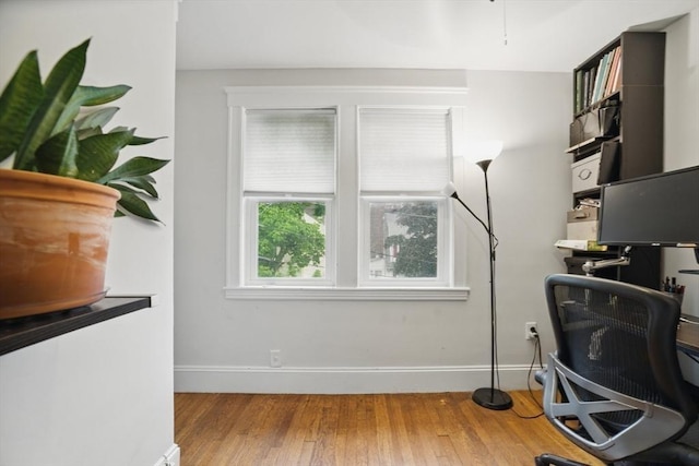 5 Ellington Rd, Quincy, MA 02171 - home office with baseboards and wood finished floors