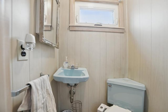 5 Ellington Rd, Quincy, MA 02171 - half bath featuring toilet and wood walls