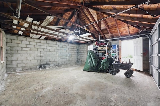 5 Ellington Rd, Quincy, MA 02171 - garage featuring concrete block wall