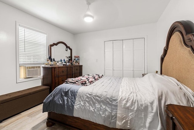 115-117 Clare Ave, Boston, MA 02136 - bedroom featuring wood finished floors, a closet, and cooling unit
