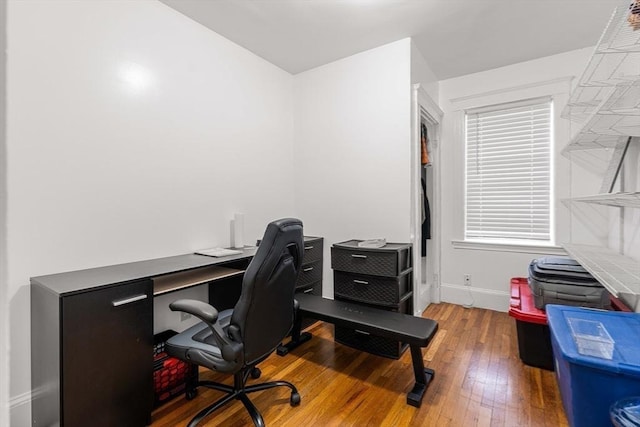 115-117 Clare Ave, Boston, MA 02136 - office area featuring hardwood / wood-style floors and baseboards