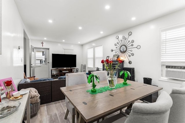 115-117 Clare Ave, Boston, MA 02136 - dining room with light wood-style flooring, recessed lighting, and cooling unit