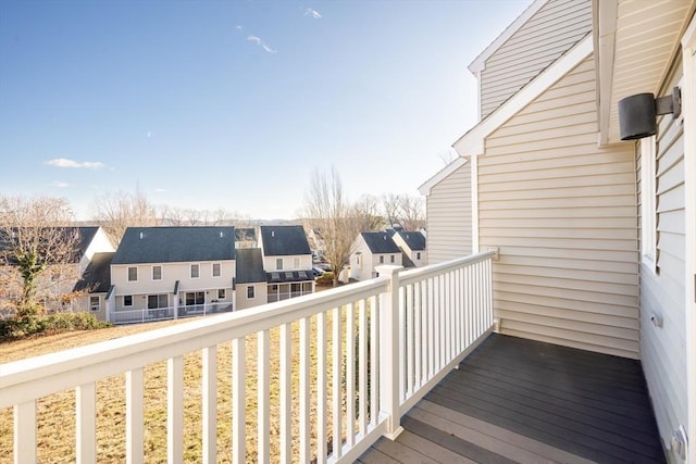 balcony with a residential view