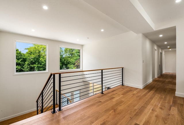 corridor featuring hardwood / wood-style flooring