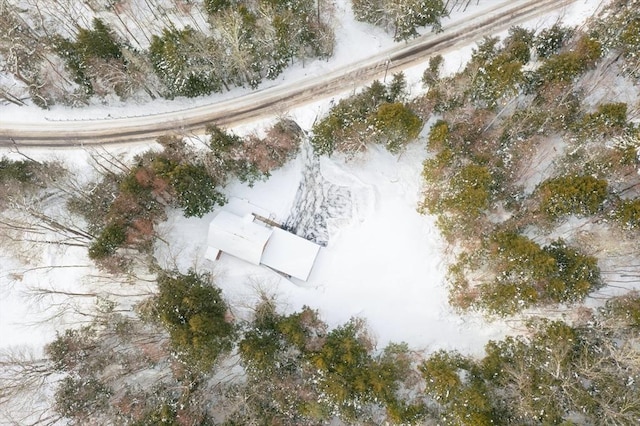 view of snowy aerial view