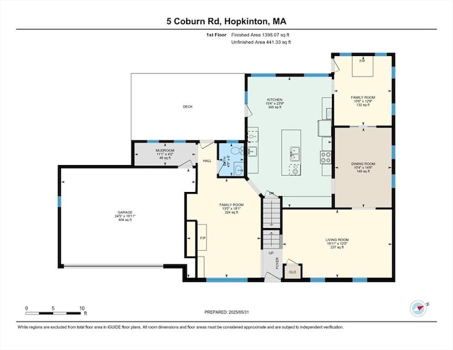 5 Coburn Rd, Hopkinton, MA 01748 - room layout