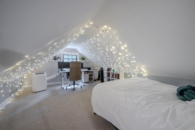 43 Mill Rd, North Andover, MA 01845 - bedroom with vaulted ceiling and carpet flooring