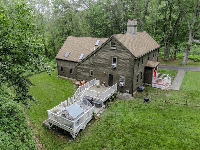 43 Mill Rd, North Andover, MA 01845 - aerial view of property and surrounding area featuring a heavily wooded area