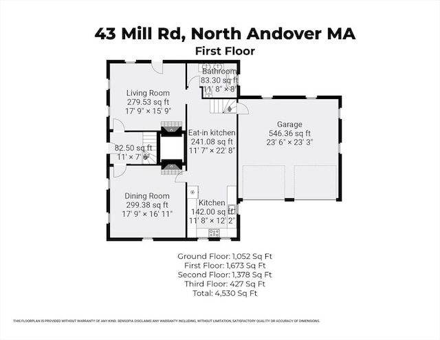 43 Mill Rd, North Andover, MA 01845 - view of floor plan / room layout