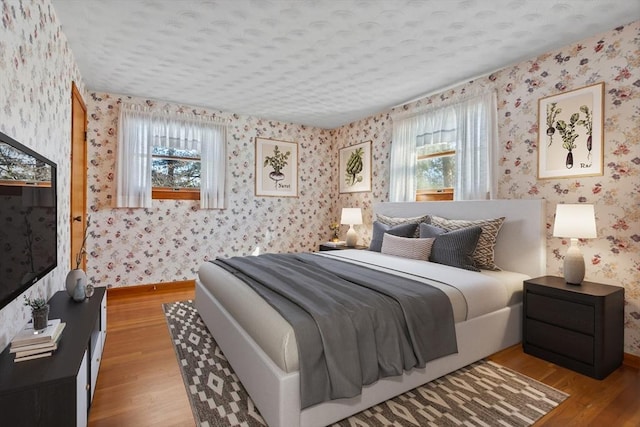 bedroom featuring light hardwood / wood-style floors