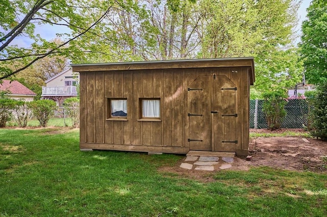 view of shed