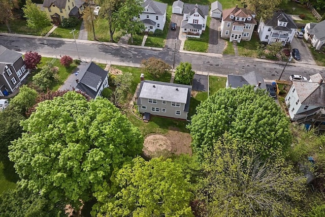 aerial view of residential area