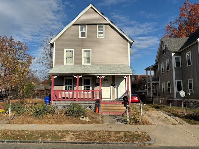 view of front facade with covered porch