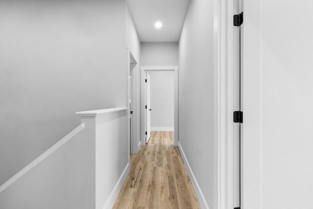 889-895 Grinnell St Unit 1, Fall River, MA 02721 - hall with an upstairs landing, light wood finished floors, baseboards, and recessed lighting
