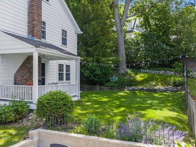 20 Humphrey St, Wakefield, MA 01880 - view of green lawn featuring covered porch