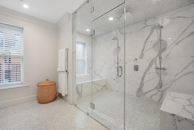 bathroom with walk in shower