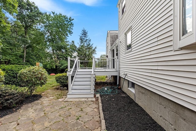 41 Sherrick Ave, Holbrook, MA 02342 - view of yard with stairway and a deck