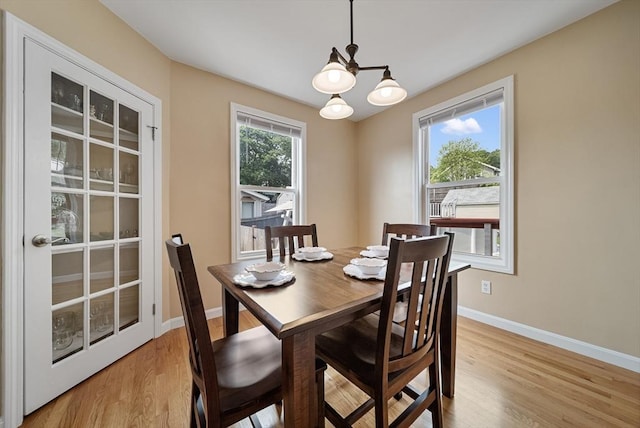30 Edge Hill Rd, Lynn, MA 01904 - dining area featuring light wood-style flooring, baseboards, and a chandelier